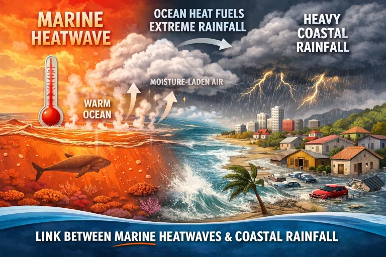 How Marine Heatwaves Trigger Heavy Rain in Coastal Areas